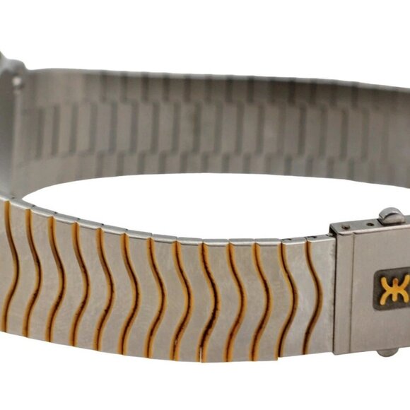 Men's 34mm Ebel Classic Wave Two Tone Beige Dial Swiss Quartz Watch Ref: 181903! - Picture 7 of 10